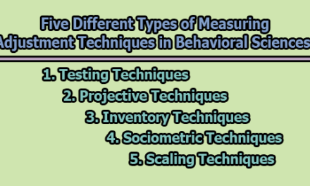 Five Different Types of Measuring Adjustment Techniques in Behavioral Sciences
