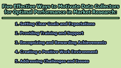Five Effective Ways to Motivate Data Collectors for Optimal Performance in Market Research - Five Effective Ways to Motivate Data Collectors for Optimal Performance in Market Research