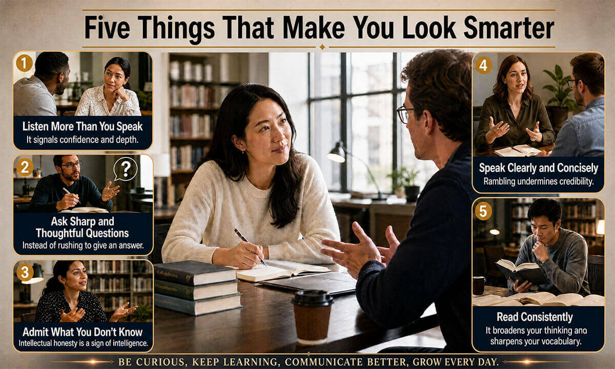 Five Things That Make You Look Smarter Five Things That Make You Look Smarter - Five Things That Make You Look Smarter