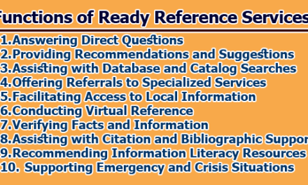 Definitions, Importance, Queries, and Functions of Ready Reference Services