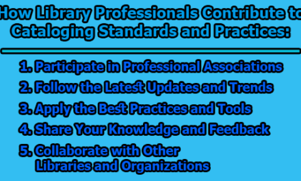 How Library Professionals Contribute to Cataloging Standards and Practices