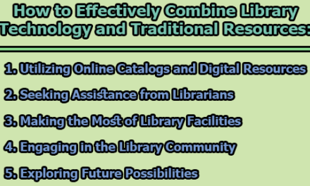 How to Effectively Combine Library Technology and Traditional Resources