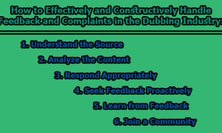 How to Effectively and Constructively Handle Feedback and Complaints in the Dubbing Industry