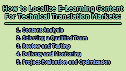 How to Localize E-Learning Content for Technical Translation Markets