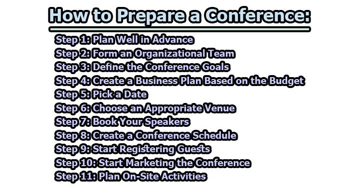 How to Plan a Successful Scientific Conference - 13 Easy Steps