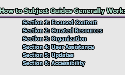 How to Subject Guides Generally Work