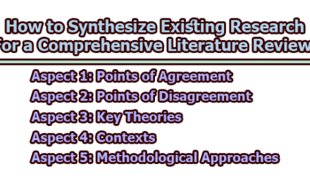 How to Synthesize Existing Research for a Comprehensive Literature Review