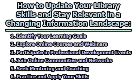 How to Update Your Library Skills and Stay Relevant in a Changing Information Landscape