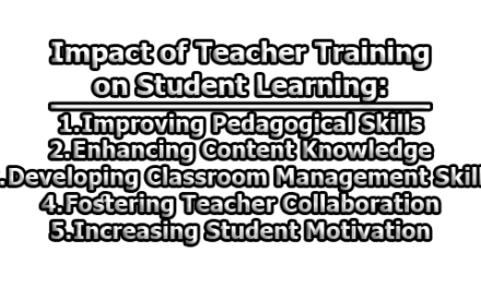 Impact of Teacher Training on Student Learning