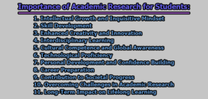 Importance Of Academic Research For Students | Limbd.org