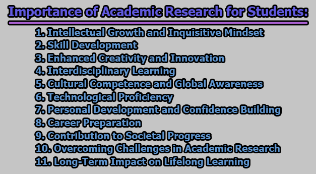 Importance of Academic Research for Students