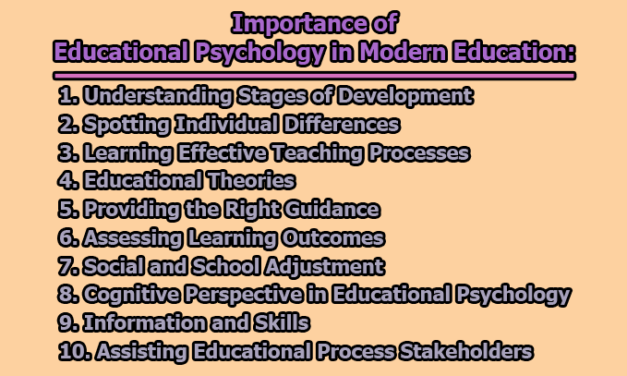 Importance of Educational Psychology in Modern Education