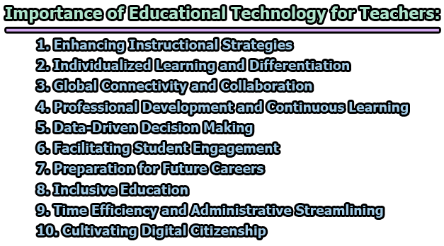 Importance of Educational Technology for Teachers