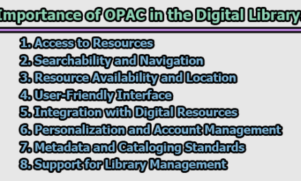 Importance of OPAC in the Digital Library