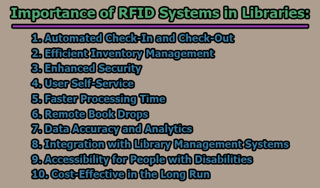 Importance of RFID Systems in Libraries