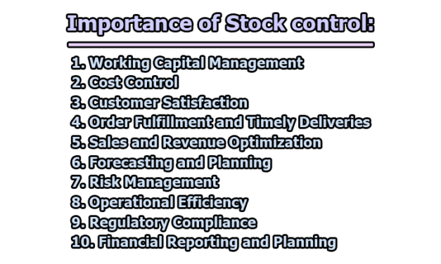 Importance of Stock control