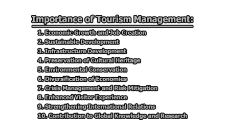 Importance of Tourism Management