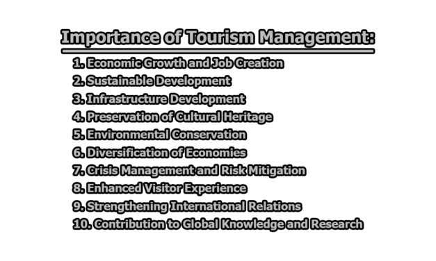 Importance of Tourism Management