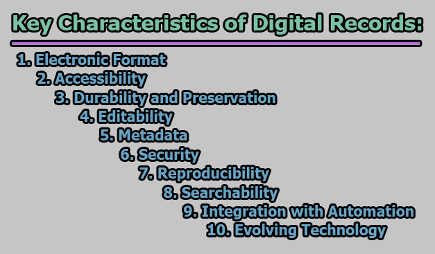Key Characteristics of Digital Records