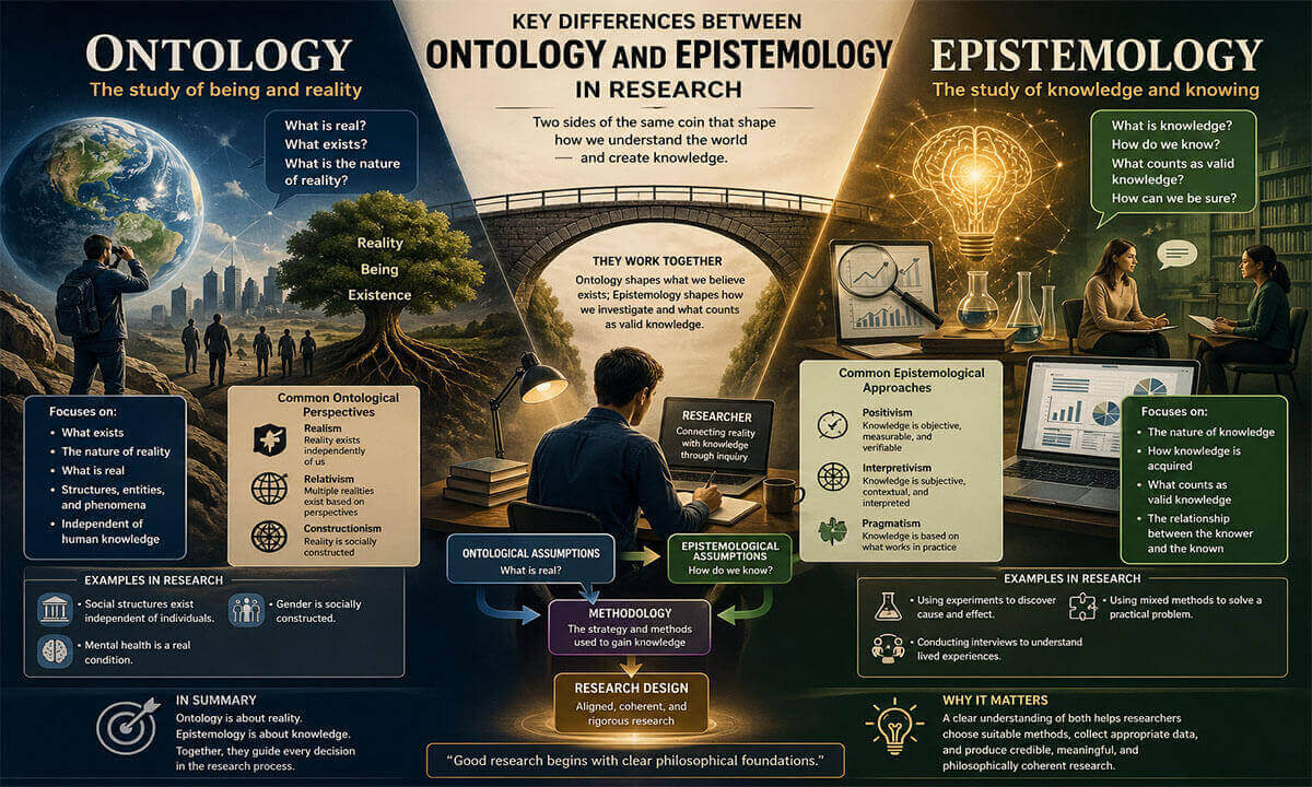 Key Differences Between Ontology and Epistemology in Research Key Differences Between Ontology and Epistemology in Research - Key Differences Between Ontology and Epistemology in Research