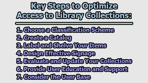 Key Steps to Optimize Access to Library Collections - Key Steps to Optimize Access to Library Collections