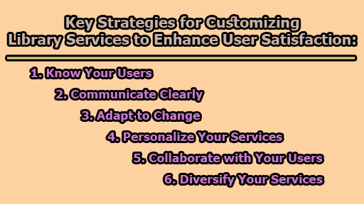 Key Strategies for Customizing Library Services to Enhance User Satisfaction