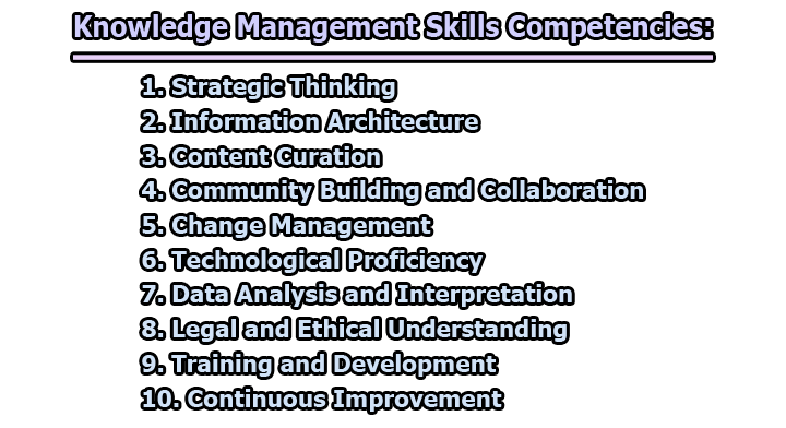 Knowledge Management Skills Competencies - Knowledge Management Skills Competencies