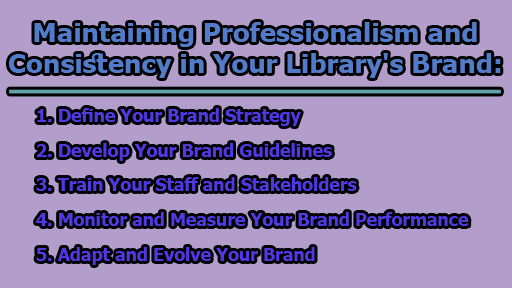Maintaining Professionalism and Consistency in Your Librarys Brand - Maintaining Professionalism and Consistency in Your Library's Brand