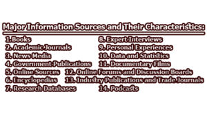 Major Information Sources and Their Characteristics | limbd.org