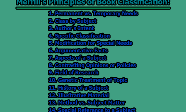 Merrill’s Principles of Book Classification