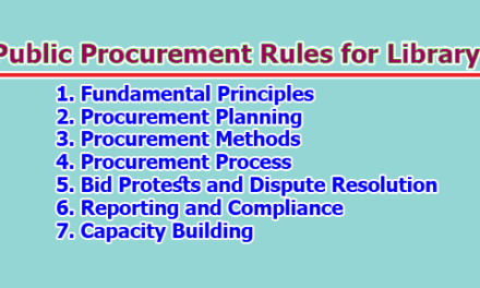 Public Procurement Rules for Library
