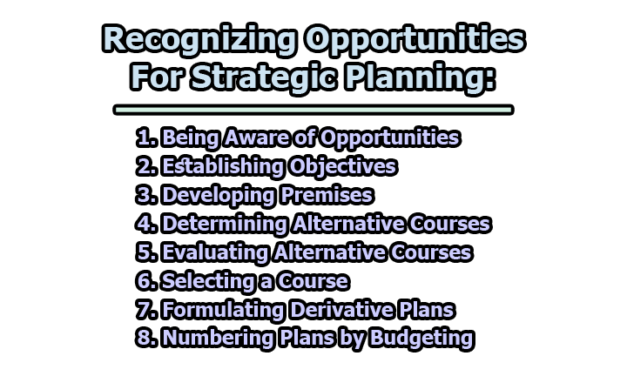 Recognizing Opportunities for Strategic Planning