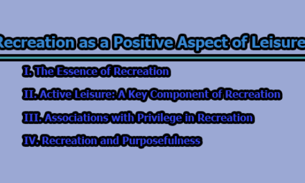 Recreation as a Positive Aspect of Leisure: Active Leisure, Associations with Privilege, and Purposefulness