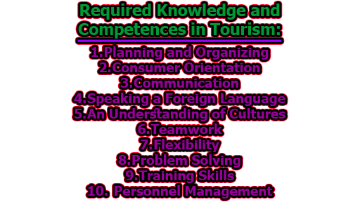 Required Knowledge and Competences in Tourism - Required Knowledge and Competences in Tourism