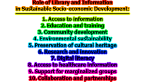 Role of Library and Information in Sustainable Socio-economic Development