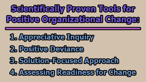 Scientifically Proven Tools for Positive Organizational Change