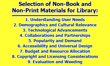 Selection of Non-Book and Non-Print Materials for Library