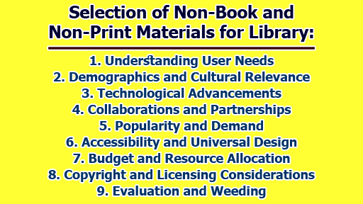 Selection of Non-Book and Non-Print Materials for Library