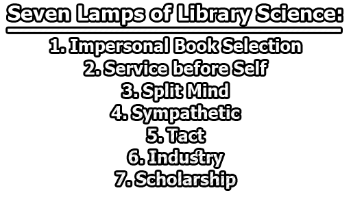 Seven Lamps of Library Science