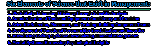 Six Elements of Science that Exist in Management