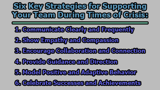Six Key Strategies for Supporting Your Team During Times of Crisis