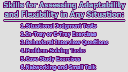 Skills for Assessing Adaptability and Flexibility in Any Situation