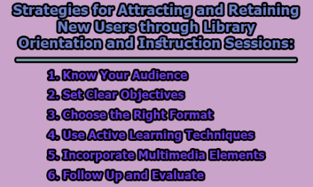 Strategies for Attracting and Retaining New Users through Library Orientation and Instruction Sessions
