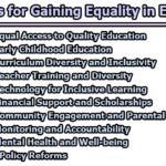 Strategies for Gaining Equality in Education