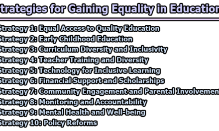 Strategies for Gaining Equality in Education
