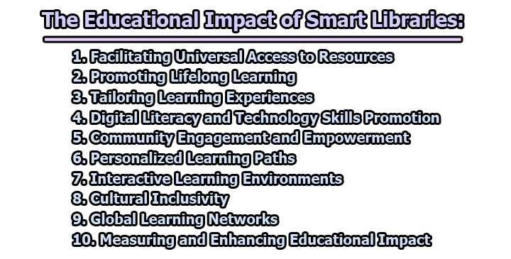 The Educational Impact of Smart Libraries - The Educational Impact of Smart Libraries: Shaping the Future of Learning