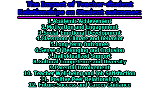 The Impact of Teacher student Relationships on Student Outcomes - The Impact of Teacher-student Relationships on Student Outcomes