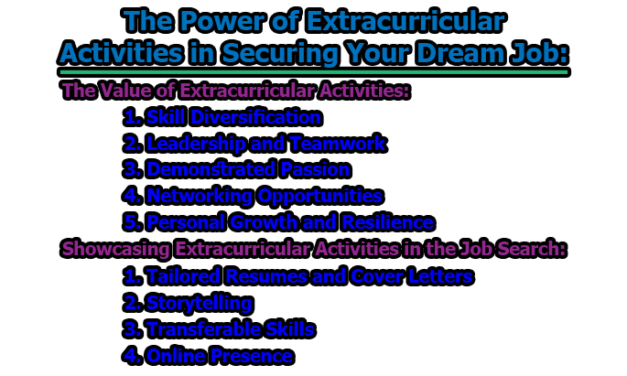 The Power of Extracurricular Activities in Securing Your Dream Job