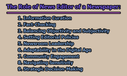 The Role of News Editor of a Newspaper