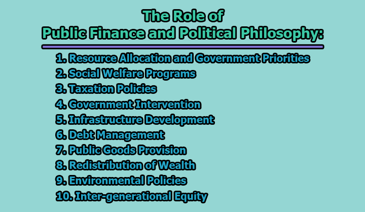 The Role of Public Finance and Political Philosophy